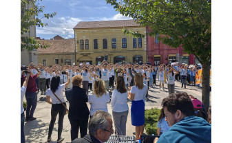 Piața Unirii din Oradea - Flashmob împotriva violenței