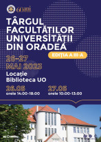 Târg la Universitatea din Oradea - Facultățile își vor prezenta oferta