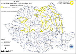 Pericol de inundații pe numeroase cursuri de apă din Crişana, Transilvania şi Moldova