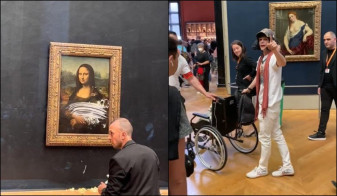 Celebra pictură din Muzeul Luvru, vandalizată - Mona Lisa murdărită cu frişcă