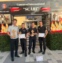 Pe primele trepte ale podiumului la Concursul Internațional „Scări” - Aur și argint pentru pompierii bihoreni