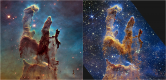 Stâlpii Creaţiei văzuţi prin ochii telescopului James Webb - O imagine monumentală