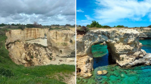 Celebrul Arc al Îndrăgostiților din Italia s-a prăbușit de Ziua Îndrăgostiților - Doborât de furtuni