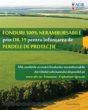 Pentru înființarea de perdele forestiere de protecție - Fonduri 100% nerambursabile