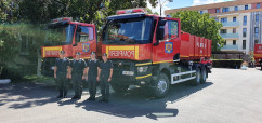 Patru pompieri bihoreni cu două autospeciale participă la intervenţii - Misiune în Franţa